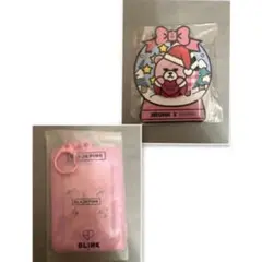 BLACKPINK KRUNKコラボ 缶バッジ FC限定 トレカキーホルダー