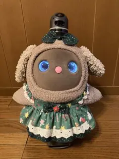ラボ服⭐︎らぼ服 クリスマス柄の緑のワンピース クリスマス飾りつき