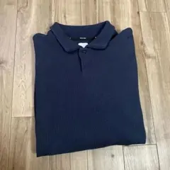 Wide Dad ワッフル生地 七分袖ポロシャツのサムネイル