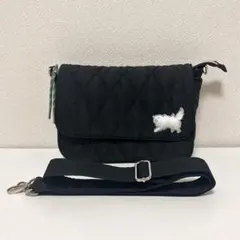 Paul & JOE 猫刺繍 キルティング ショルダーバッグ ブラック