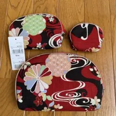gouk ポーチ 3点セット 和柄 花柄