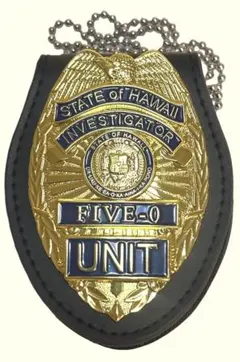 最終値下！ハワイ州 HAWAII FIVE-O UNIT ポリスバッジ【カード付 最終値下！ハワイ州 HAWAII FIVE-O UNIT ポリスバッジ【カード付