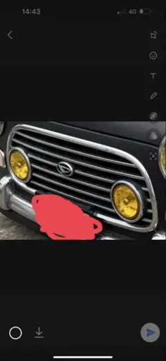 ミラジーノ　l700S グリル　フォグランプ付き DAIHATSU ダイハツ 純正オプション L700S ミラジーノ グリル