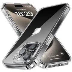 iPhone15Pro用 クリア ケース バンパー ワイヤレス充電対応