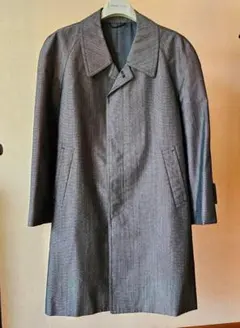 美品 メンズ ステンカラーコート kakei カケイ 日本製 ウール混 グレー系