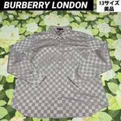 美品【値下げOK】BURBERRY LONDON チェックシャツ 13 パープルのサムネイル
