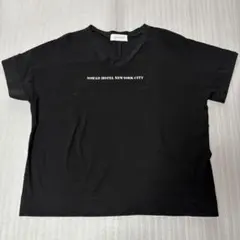 SIMPLICITÉ 半袖 VネックTシャツ 黒 フリーのサムネイル