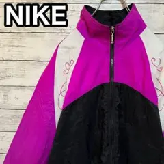 @*i様 1355【入手困難】ナイキ♤刺繍ビッグロゴ希少　ナイロンジャケット　最