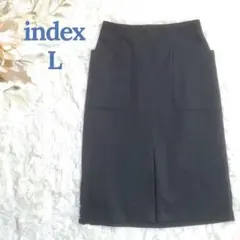 インデックス/タイトスカート/L/しっかりめシルエット/黒系