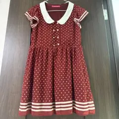 Pinky Girls 水玉模様 半袖ワンピースのサムネイル