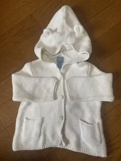 BABY ＧＡＰ　ホワイトニットカーディガン 95cmまで対応