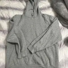 GU レディースパーカー　グレー　Lサイズ　裏起毛 無地 シンプル