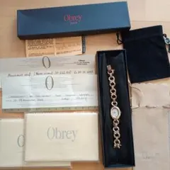【稼働品】Obrey オブレイ　ソリッドシルバー　金メッキ　腕時計のサムネイル
