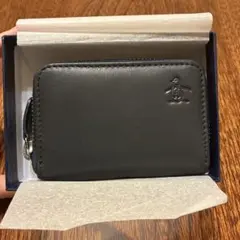 マンシング　ペンギン ブラック レザー コインケース　ネイビー