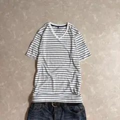 y2k archive border v neck tee grunge お兄系