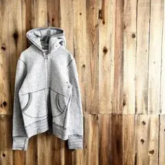 wings+horns 吊り編み パーカー Sサイズ ダブルジップ
