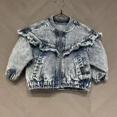 ブリーズ　フリルデニムジャケット　80センチ