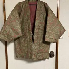 ダウン半纏ペイズリー柄フリーサイズ男女兼用