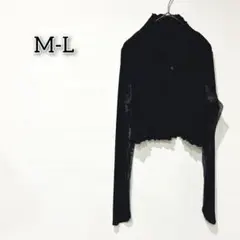 ブラウス 【M-L】 シャツ フリルカラー シンプル キレイめ エレガント 黒