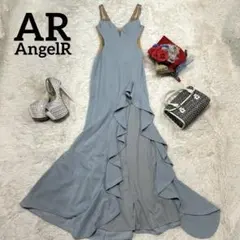 エンジェルアール　キャミソールフロントカット フレアスリット　ロングドレス