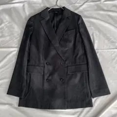 美品 Theory テーラードジャケット ダブルブレスト リネン混 00 S