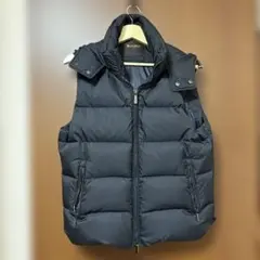 J5104 超美品 ムーレー カシミヤ混ダウンベスト チャコールグレー 48 J5104 超美品 ムーレー カシミヤ混ダウンベスト