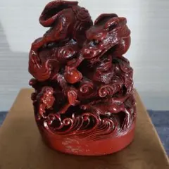 中国古美術・瑞獣賜宝印鑑・純手彫り・寿山石極品紅花凍芙蓉の印鑑・置物・文房具・ 2025年最新】寿山石置物の人気アイテム - メルカリ