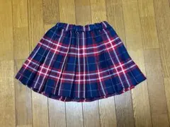 ピンクラテ 赤×紺 チェック柄スカート 160/S - メルカリ