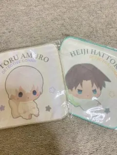 名探偵コナン　セガラッキーくじオンライン　ハンドタオル　服部平次　安室透