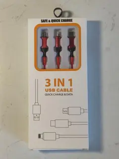 ☆キ❶-②。「3 in 1 USBケーブル 急速充電・データ転送」。