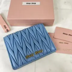 2026年最新】MIU MIU カラー：ブルー系 レディース 二つ折り財布の人気