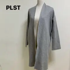 プラステ ロングカーディガン　Mニット 長袖 グレー アウター ロング丈