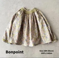 美品 Bonpoint ボンポワン リバティ スモッキングブラウス 花柄 18M