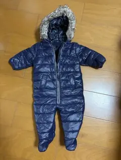 NEXT 6-9m ネイビー ファー付きフード ベビーアウター