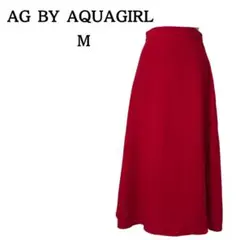 ほぼ未使用【AG BY AQUAGIRL 】フレアロングスカート　赤　M