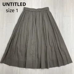 UNTITLED アンタイトル プリーツ フレア スカート ミモレ丈 1