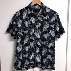【美品✨】MENS CLUB アロハシャツ L リーフ柄 レーヨンのサムネイル