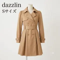 【美品】 dazzlin 細見え トレンチコート ベージュ S 人気 古着 上品