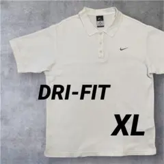 Nike メンズ　ポロシャツ　ホワイト　XL ゴルフ　ドライフィット