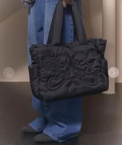 未使用、タグ付き】ニコアンド 2WAYキルトトートバッグ てぃらさん