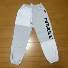 タイムセール！【MARBLE】スウェットパンツ・グレー×ホワイト【マーブル】
