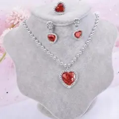 子供　プリンセス　リング　イヤリング　ネックレス　小物　アクセサリー　赤　レッド