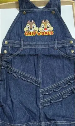 子供服 120センチ ディズニー チップとデール デニム ジャンパースカート