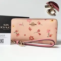 【極美品】COACH 長財布 ロング ジップ アラウンド ウォレット 花柄