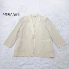 MIRANGE/テーラードジャケット/透け感/ウール/金ボタン/オンワード/L