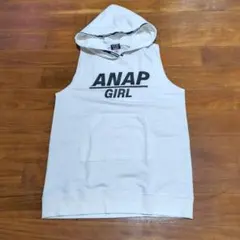 ANAP GIRL ノースリーブパーカー ホワイト Mのサムネイル