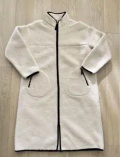 GU ボアフリースロングコート ホワイト M