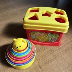 Fisher-Price 型はめパズルボックス、コンビ カップがさね のセット