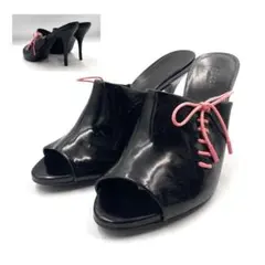 《GUCCI》グッチ ミュール エナメル パテントレザー 黒系 36 1/2のサムネイル