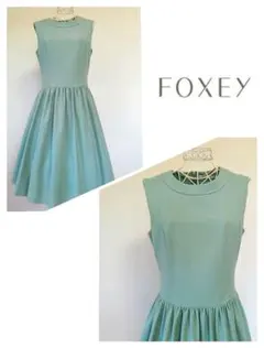 ☆フォクシーニューヨークワンピースグリーン希少42☆